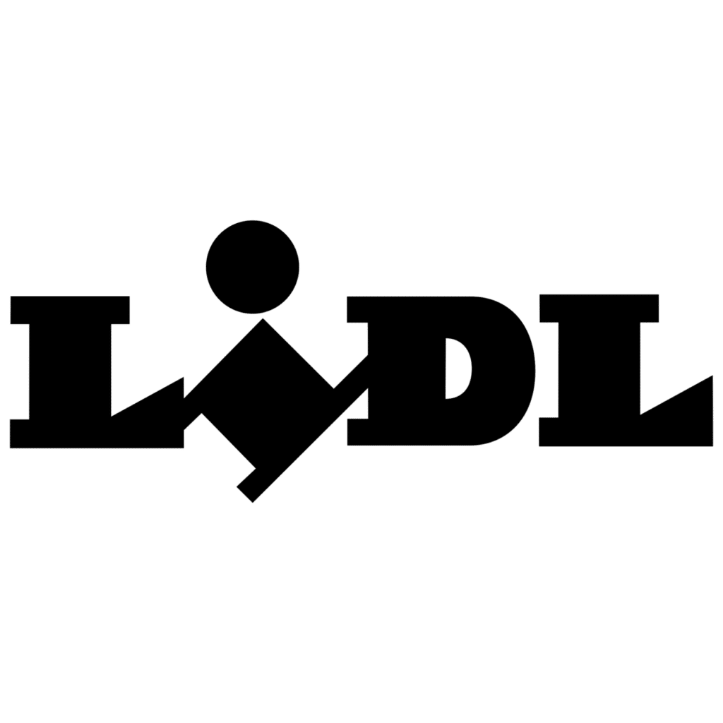 lidl supermarkets logo black and white