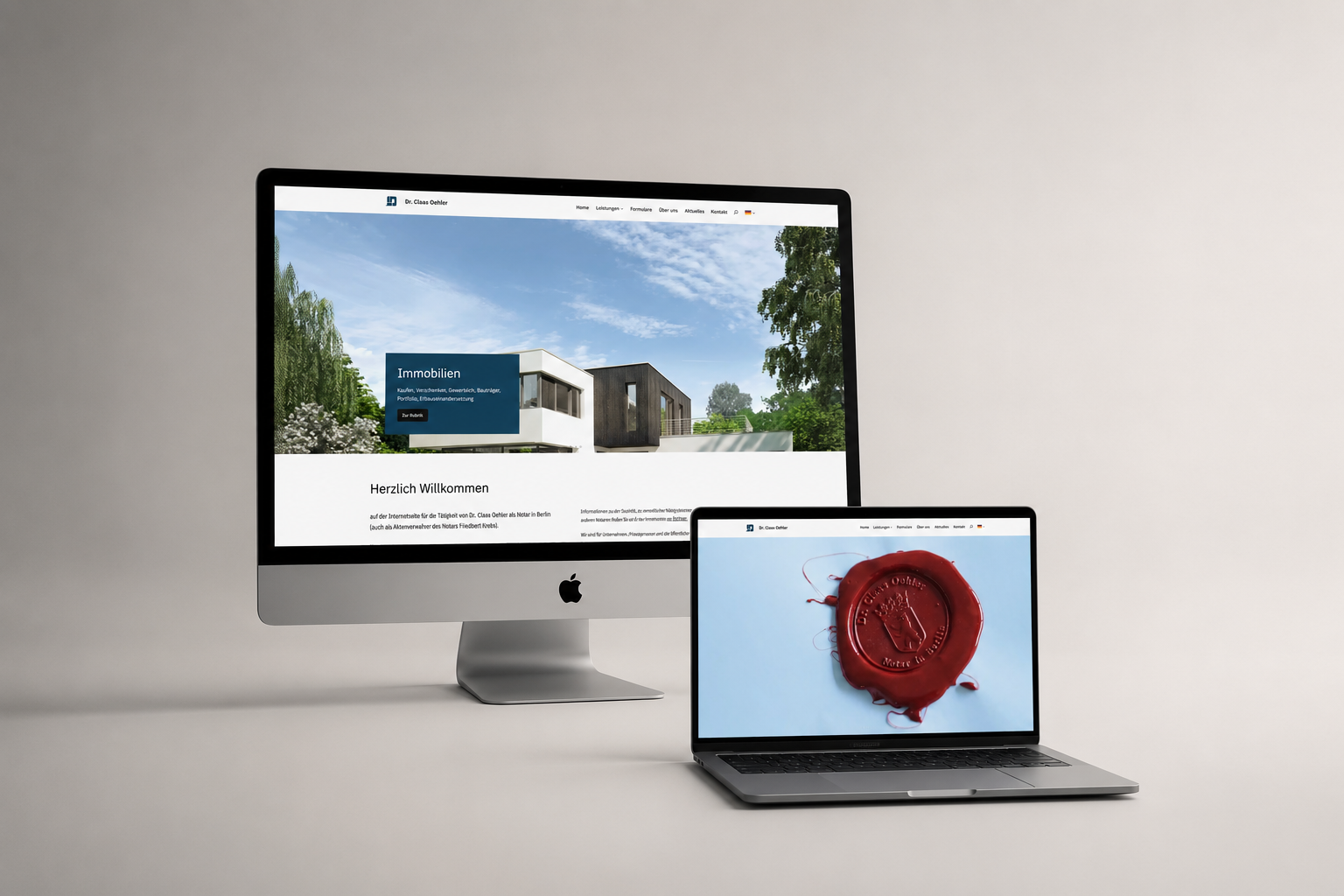 Notar Dr. Claas Öhler: Massgeschneidertes WordPress Block Theme mit FSE für eine moderne Kanzlei-Website 5 Notar claas-oehler web development